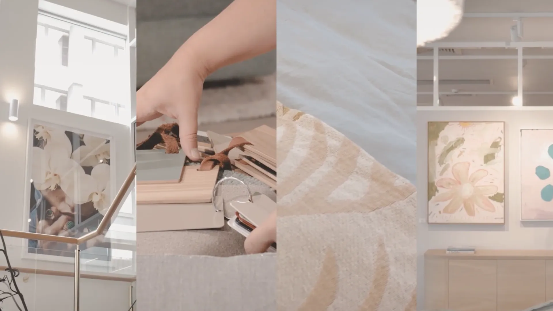 Inside the Interior Design & Decoration course: interiors, material samples and styling